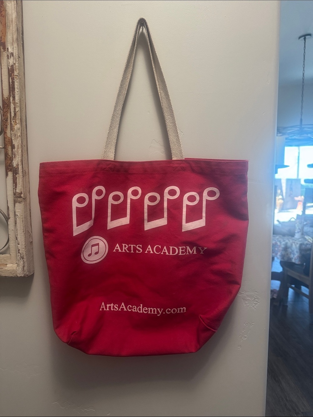 Red Canvas Tote Bag